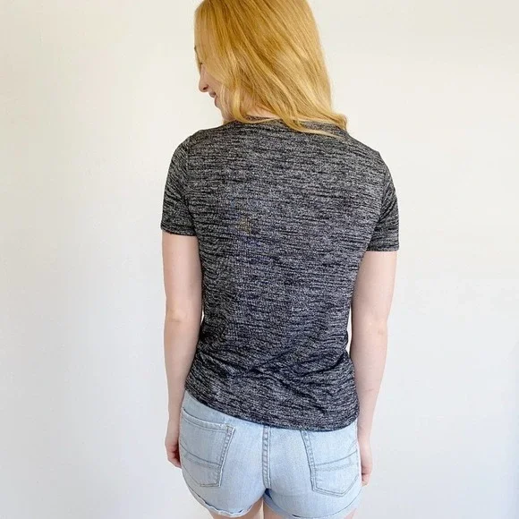 Forever 21 Grey Henley Tee Small - Picture 3 of 5